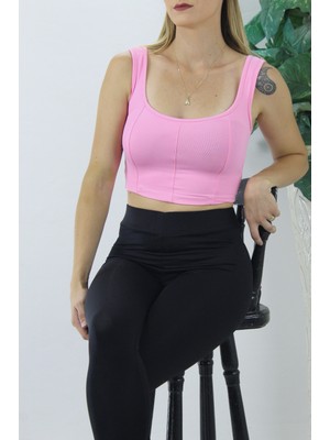 Glamfit Micro Parçalı Crop Pudra - LKS2022.25