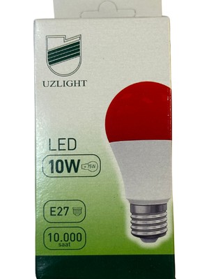 Uzlight 10W (75W) 1000K (Kırmızı Işık) E27 Duylu LED Ampul (4 Adet)