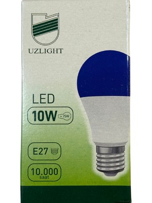 Uzlight 10W (75W) 11000K (Mavi Işık) E27 Duylu LED Ampul (2 Adet)