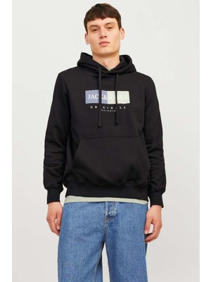 Jack & Jones Jorfrederıksberg Box Swea Siyah Erkek Sweatshirt
