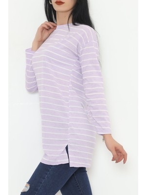 Glamfit Çizgili Tunik Lila - 11313.1567.