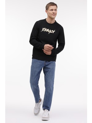 Lumberjack ml Zuhn 16ITL521 4pr Sıyah Erkek Sweatshirt