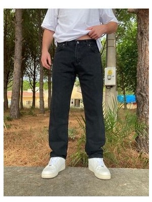 Oray Store Yıkamalı Siyah Baggy Pantolon