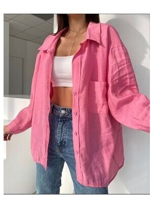 Oversize Düşük Omuz Gömlek