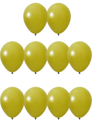 Patladı Gitti 5 Inç Zeytin Yeşili Mini Balon 10 Adet