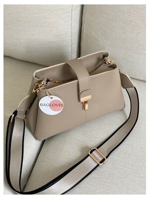 Şerit Kolon Askılı Kilit Detaylı Içi Bölmeli Omuz Çantası