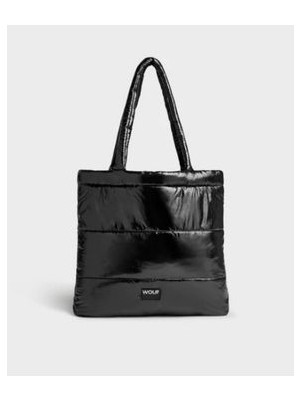 Wouf Black Glossy Tote Bag - Çanta