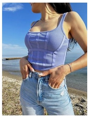 Dilvin 3793 Korse Top-Lila