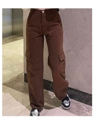 Denikk Df Kahverengi Kargo Cep Detay Pantolon