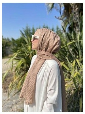 Valor Scarf Vizon Qoza Desen Ipeksi Jakar Şal