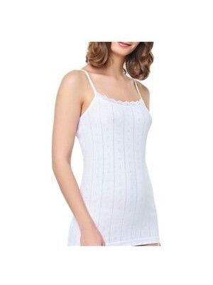 Tutku TKD0200 / Jakarlı Ip Askı Atlet (6 Adet) | Beyaz