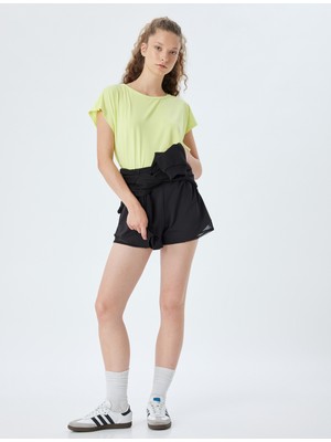 Koton Oversize Spor Tişört Basic Bisiklet Yaka Kısa Kollu