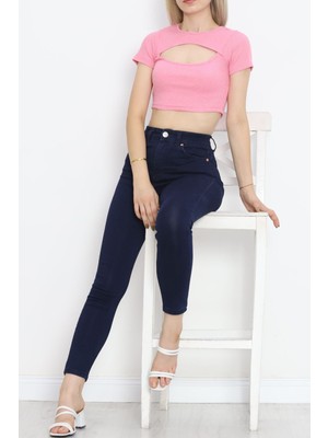 Afillix Concept Dekolteli Crop Body Tozpembe - 4121.1567.