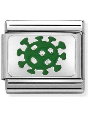 Nomination Composable Classic Dekoratif Link - Plakalar Semboller - Korona Virüs -  925 Gümüş