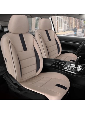 Bonove Cıtroen Saxo Uyumlu Lüks Oto,araba Tay Tüyü Koltuk Kılıfı Bej