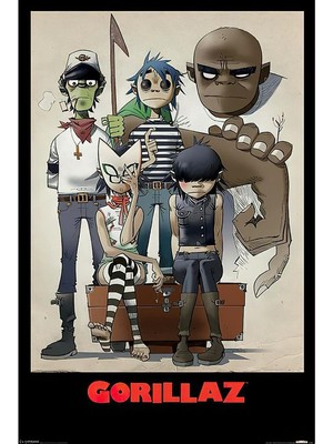 Hediye Vakti Gorillaz Rock Müzik Duvar Posteri - Çerçevesiz