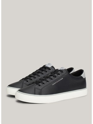 Tommy Hilfiger Siyah Erkek Sneaker Th Hı Vulc Low Core Seasonal