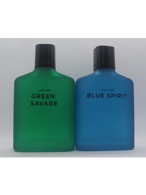 Zara Man Green Savage + Zara Man Blue  Eau De Toılette 2x100 Ml Indirimsehri