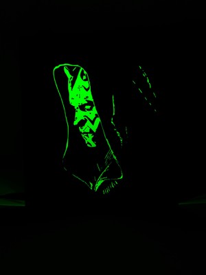 Domini Darth Maul - Rgb Led Işıklı 3 Boyutlu Tabela - 18 cm   x  20 cm   x  2 cm  (Bluetooth Kontrollü)