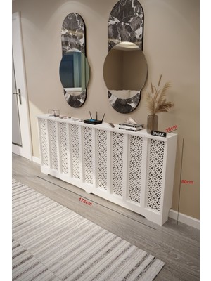 Pera Model, Beyaz Renk, 176 cm Petek Kaplama, Dresuar