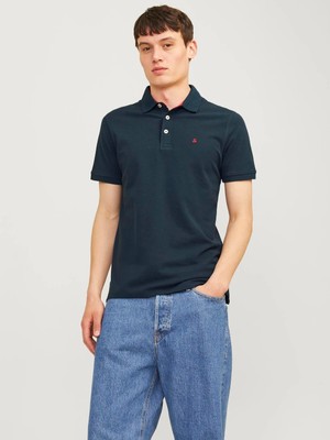 Jack & Jones Erkek Jjepaulos Polo Ss Noos Polo T-Shirt-Lacivert