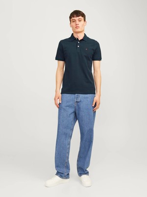 Jack & Jones Erkek Jjepaulos Polo Ss Noos Polo T-Shirt-Lacivert