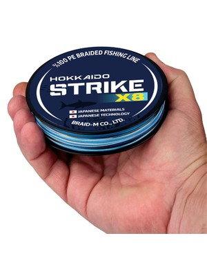 Hokkaido Strike Blue Camo-Mavi Kamuflaj X8- 8 Katlı 0.24.-Mm 150.-METRE 10.-Kg Çeker,ip,örgü,ipek Misina