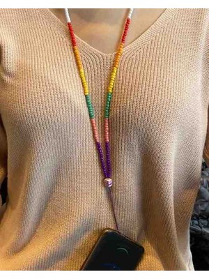 Humer Accessories Renkli Boncuk Tasarım Telefon Charm