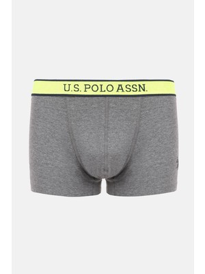 U.s. Polo Assn Erkek 2'li  Boxer 80479-USP GRİ-RENKLİ BASKILI