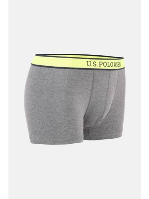 U.s. Polo Assn Erkek 2'li  Boxer 80479-USP GRİ-RENKLİ BASKILI