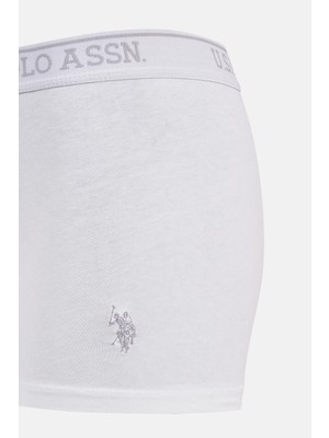 U.S. Polo Assn. Pamuk 3'lü Paket Erkek Boxer .80097-Usp Beyaz