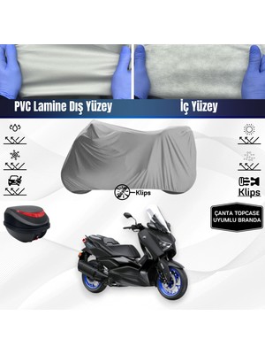 Ultra Shop Yamaha X-Max 250 Motosiklet Brandası Çanta Topcase Uyumlu Motor Brandası