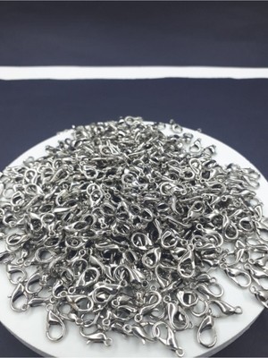 Egem Aksesuar Gümüş Papağan Takı Klipsi 100 Adet Kolye Bileklik Yapımında Kullanım İçin