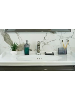 Primanova Biga 3 Lü Banyo Set Şeffaf Siyah