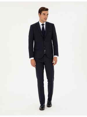 Pierre Cardin Erkek Lacivert Slim Fit Yünlü Takım Elbise 50297483-VR033