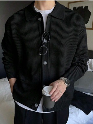 Tarz Cool Düğme Detaylı Regular Fit Hırka