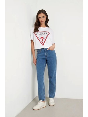 Guess Ss Cn Roses Trıangle T-Shirt