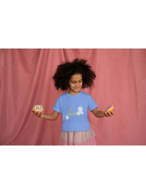 Bubuga Kız Çocuk Pamuk Lolipop Baskılı Kısa Kol Tshirt