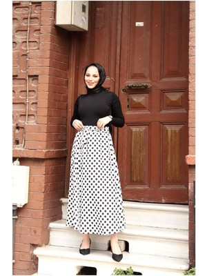 Vellichor Kemik Desenli Kuşaklı Mevlana Etek