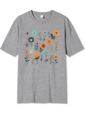 Medinenur Çiçek Baskılı Unisex T-Shirt