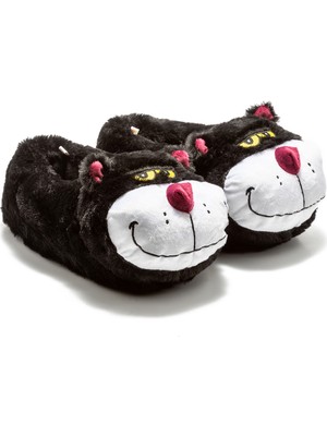 Twigy Silvester Unisex Hayvanlı Panduf Siyah 36/43