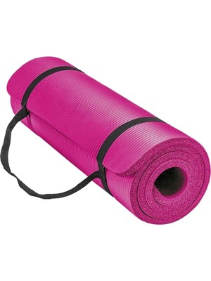 ACD Spor 15 mm Sırtta Taşıma Askılı Pilates Minderi 1.5 cm Pilates Matı Yoga Aerobik Egzersiz Minderi Pembe