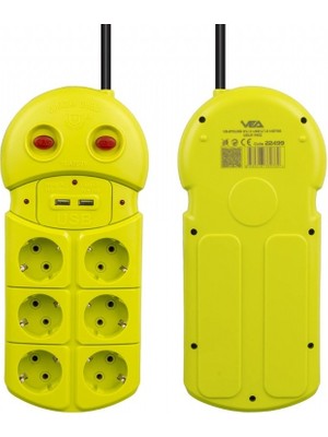 Vea VE-970USB 6'lı 2 Usb'li 1.5 Metre Grup Priz