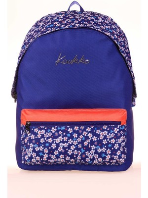 Kaukko Hat Sırt Çantası Navy Blue Flowers K1664