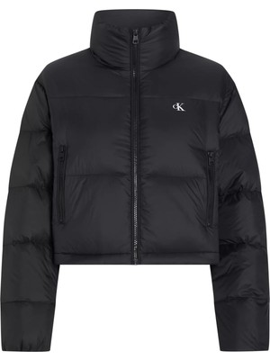 Calvin Klein Kadın Down Cropped Puffer Mont-Siyah