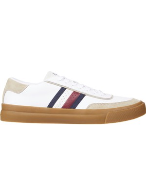 Tommy Hilfiger Beyaz - Çok Renkli Erkek Sneaker Th Cupset 1A2 Lth Mıx
