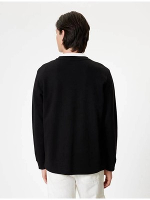 Koton 5WAM70095MK Koton Erkek Sweat Siyah