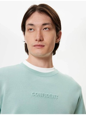 Koton 5WAM70092MK Koton Erkek Sweat Yeşil