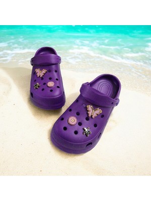 Akınalbella Çocuk Günlük Taş Sticker Detaylı Eva Deniz,plaj,sahil Terliği