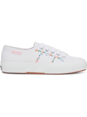 Superga 2750 Lıttle Flowers Embroıdery Kadın Günlük Ayakkabı S1181Kw-Aey-Sp Beyaz